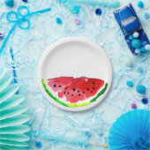 Sommer-Wasserfarbe-Wassermelone Pappteller (Party)