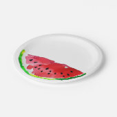 Sommer-Wasserfarbe-Wassermelone Pappteller (Schrägansicht)