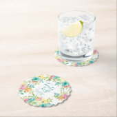 Sommer Wasserfarben Blumengeflecht 21. Geburtstag Untersetzer (Vor Ort)