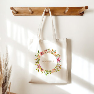 Sommer-Wasserfarben-Garten Blumen Elegant  Tragetasche