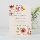 Sommer Wasserfarbener Blumengarten Einladung zur H (Stehend Vorderseite)