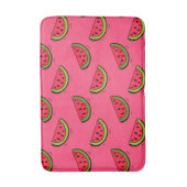 Sommer-Wassermelone auf rosa Muster Badematte (Vorderseite Vertikal)