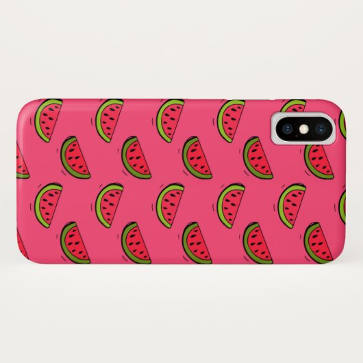 Sommer-Wassermelone auf rosa Muster Case-Mate iPhone Hülle (Rückseite (Horizontal))