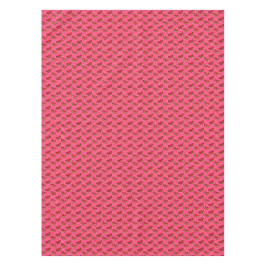 Sommer-Wassermelone auf rosa Muster Tischdecke (Vorderseite)