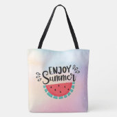 Sommer-Wassermelone genießen Tasche (Rückseite)