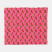 Sommer-Wassermelone in rosa Muster Fleecedecke (Vorderseite (Horizontal))