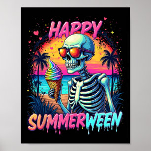 Sommer Wassermelone Jack-o-lantern Glücklicher Som Poster