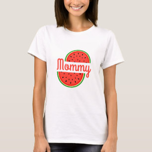 Sommer Wassermelone Mama werdende Mutter Baby Show T-Shirt