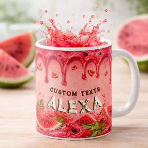 Sommer Wassermelone Retro-Party Frucht Favor benut Kaffeetasse