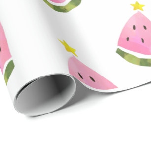 Sommer Wassermelone Weihnachten Xmas Baum Verpacku Geschenkpapier