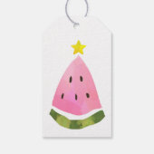 Sommer Wassermelone Weihnachtsbaum Geschenk Geschenkanhänger (Rückseite)