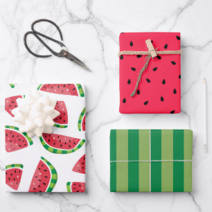 Sommer-Wassermelonen-Fruchtverpackungspapier-Set v Geschenkpapier Set