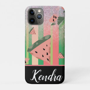 Sommer-Wassermelonen-Illustration Streifen Glanz Case-Mate iPhone Hülle