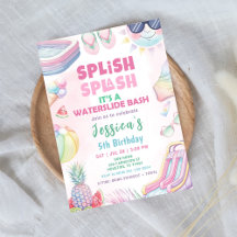 Sommer-Wasserrutsche-Bash-Mädchen-Geburtstagsfeier