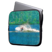 Sommer Wasserskifahrer und See Laptopschutzhülle (Vorderseite Links)