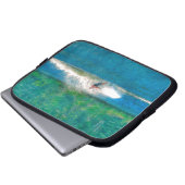 Sommer Wasserskifahrer und See Laptopschutzhülle (Vorne Knopf)