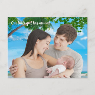 Sommer Weihnachten Baby Mädchen Danke Foto Postkarte