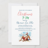 Sommer Weihnachten im Juli Party Einladung (Vorderseite)