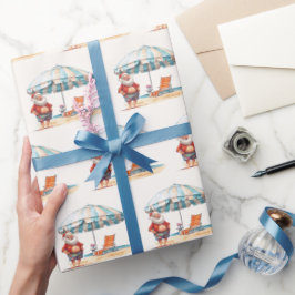 Sommer Weihnachten im Juli Sommer Party Geschenkpapier