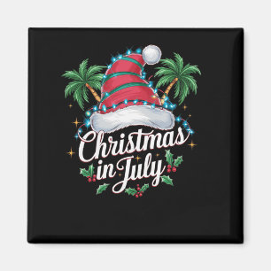Sommer Weihnachten Santa Hut und Palmen - Trocal W Magnet