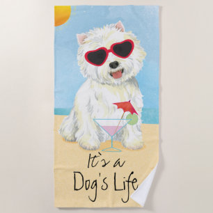 Sommer Westie Strandtuch
