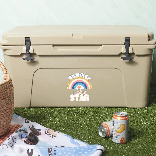 Sommer wie ein Star Boho Regenbogenaufkleber Aufkleber (Kühler)