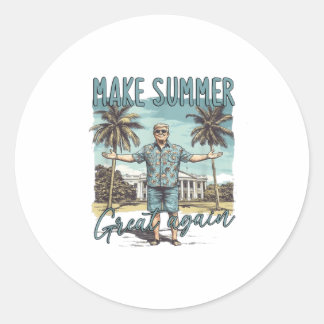 Sommer wieder groß machen, Trump Sommer _1 Runder Aufkleber
