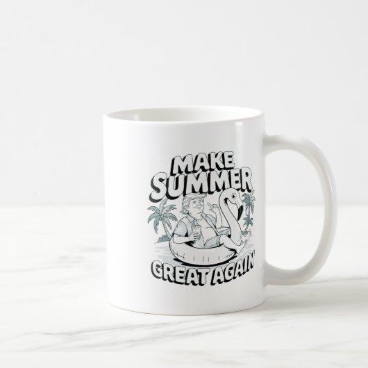 Sommer wieder großartig machen Trump Flamingo Floa Kaffeetasse (Rechts)