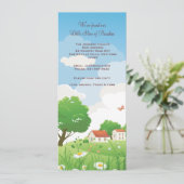 Sommer-Wiesen-bewegliche Mitteilung Einladung (Stehend Vorderseite)