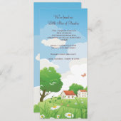 Sommer-Wiesen-bewegliche Mitteilung Einladung (Vorne/Hinten)