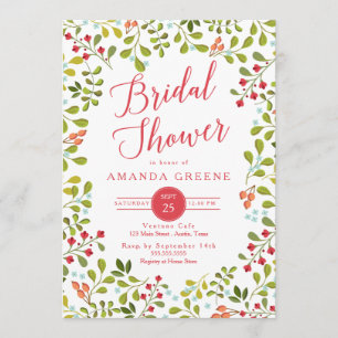 Sommer-Wildblume-Brautparty Einladung