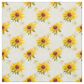 Sommer-Wildblume - gelbes Schwarz-Mit Augen Stoff (Muster)