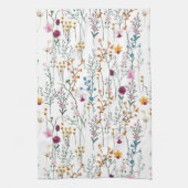 Sommer-Wildblume-Muster Geschirrtuch (Vertikal)