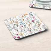 Sommer-Wildblume-Muster Getränkeuntersetzer (Linke Seite)