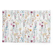 Sommer-Wildblume-Muster Kissenbezug (Rückseite-Links)