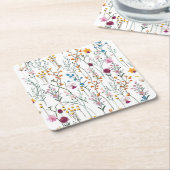 Sommer-Wildblume-Muster Rechteckiger Pappuntersetzer (angewinkelt)