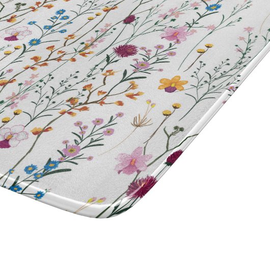 Sommer-Wildblume-Muster Schneidebrett (Ecke)