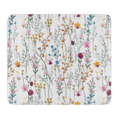 Sommer-Wildblume-Muster Schneidebrett (Vorderseite)