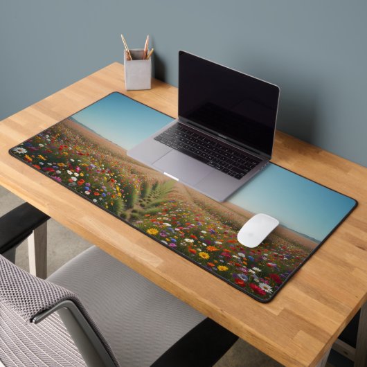 Sommer-Wildblume Wiese aus Overhead Schreibtischunterlage (Büro 2)