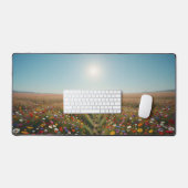 Sommer-Wildblume Wiese aus Overhead Schreibtischunterlage (Tastatur & Maus)