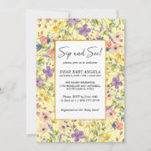 Sommer Wildblume Wiese Sip und sehen Einladung (Vorderseite)