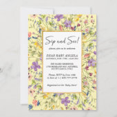 Sommer Wildblume Wiese Sip und sehen Einladung (Vorderseite)