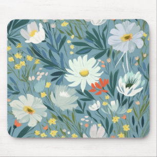 Sommer-Wildblume Wiesen-Design Mousepad