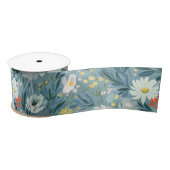 Sommer-Wildblume Wiesen-Design Satinband (Spule)