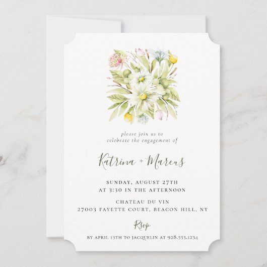 SOMMER-Wildblumen Einladung (Vorderseite)