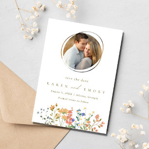 Sommer-Wildblumen-Foto-Hochzeit  Save The Date
