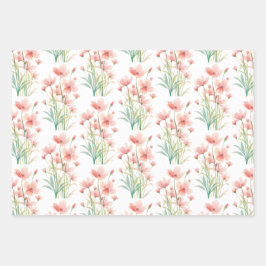 Sommer-Wildblumen-Geschenkpapier Geschenkpapier Set