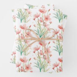Sommer-Wildblumen-Geschenkpapier Geschenkpapier Set