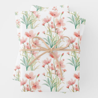 Sommer-Wildblumen-Geschenkpapier Geschenkpapier Set