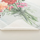 Sommer-Wildblumen - Rosa u. Rottöne Sherpadecke (3/4)